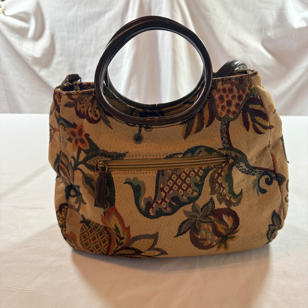 Cherokee Floral Tapestry Handbag Womens Medium Boho Ring Handle Crossbody Bag